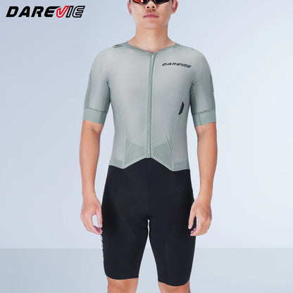 DAREVIE Cycling Set - Gravel Skinsuit with 6 Pockets, 2L+ Capacity & Seamless Anti-Slip Leg Grippers