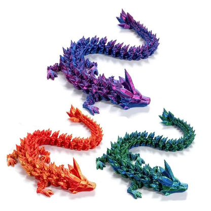 1/2PCS 3D Printed Dragon Egg with Full Articulated Movable Dragon Model — Rotatable Desktop Ornament & Kids Toy