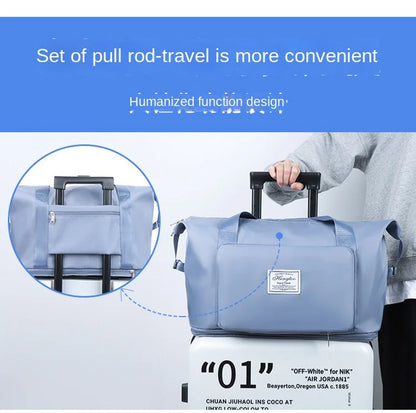 Large Capacity Travel Bag — Expandable, Waterproof, Foldable Luggage Organizer