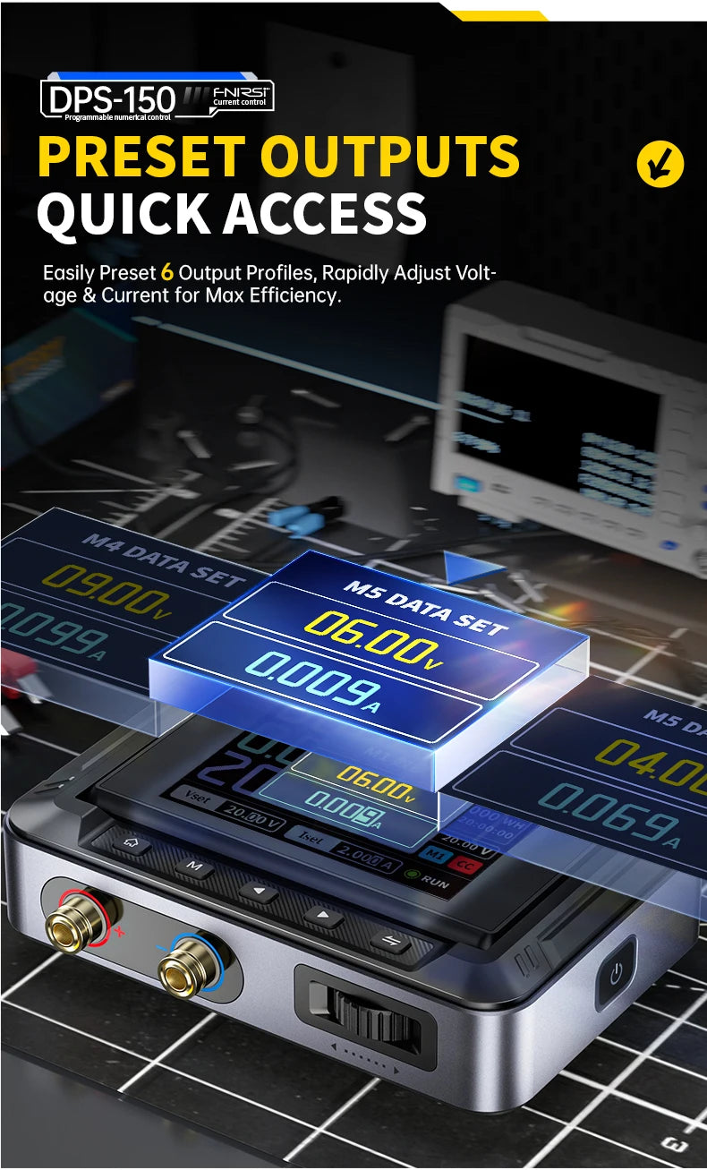 FNIRSI DPS-150 Mini Laboratory DC Power Supply — Adjustable 30V 5A Digital Display CNC Regulator