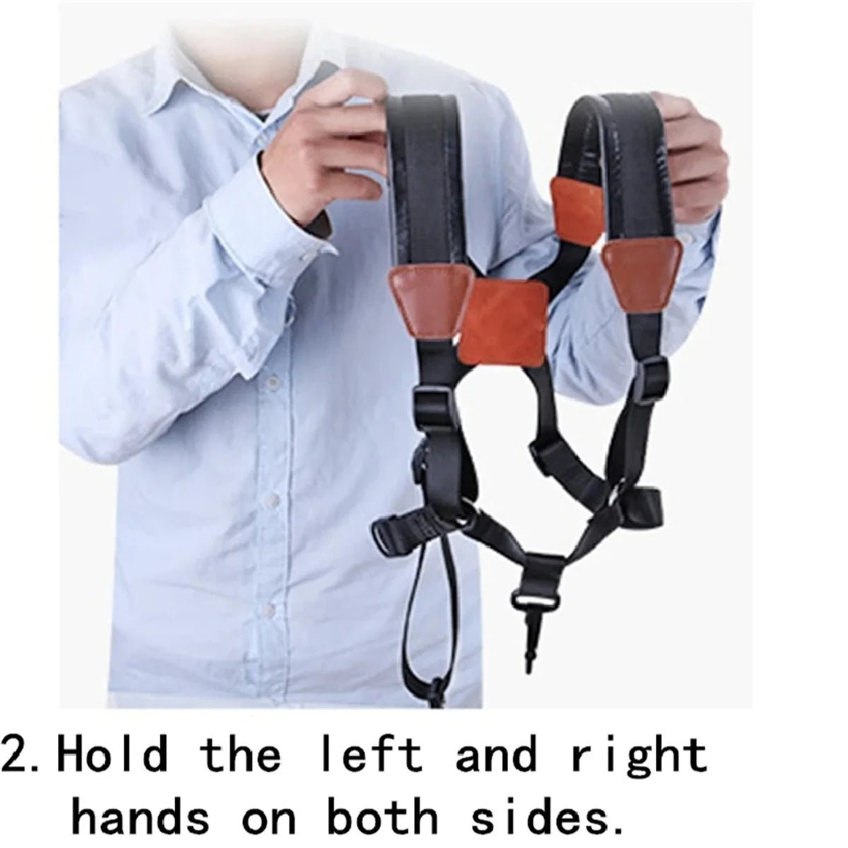 Miwayer Saxophone Strap — Universal Double Shoulder Leather Strap for Alto, Tenor & Soprano Saxophones (Adult & Child)