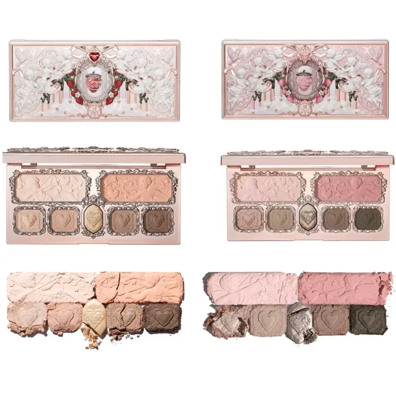 Flower Knows Moonlight Mermaid Eyeshadow Palette – 5-Color Matte, Shimmer & Glitter Waterproof Eye Shadow