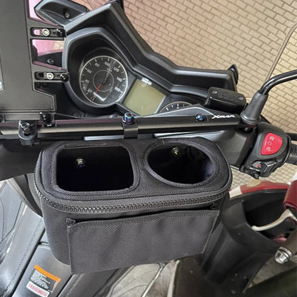 Yamaha NMAX/XMAX/TMAX Motorcycle Handlebar Cup Holder — Water Bottle Cage & Storage Bag for Scooters