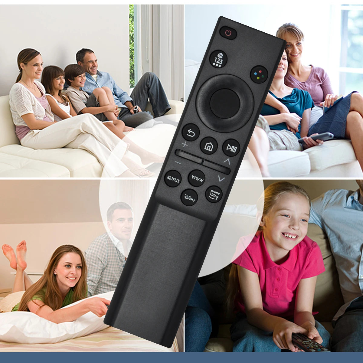 BN59-01388 Universal Smart TV Remote for Samsung LED LCD, Compatible with All Smart TVs, Netflix & Prime Video Buttons