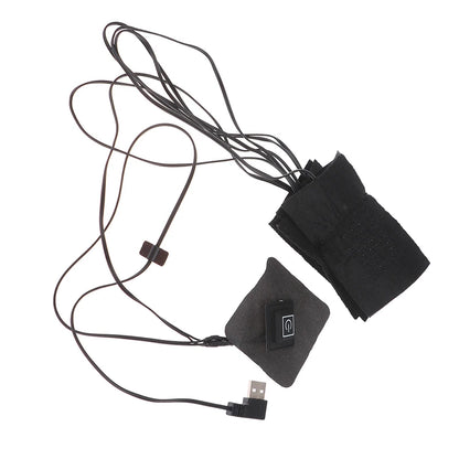 USB Electric Heated Jacket Pad Set - 5-Sheet Thermal Warm Heating Vest Pads for DIY Outdoor Winter Clothing
