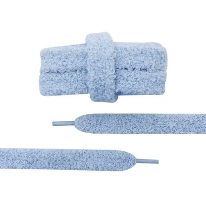 Fuzzy Shoelaces 15mm — Soft Plush Towel Laces for Fall, Winter, Halloween & Christmas Casual Sneakers