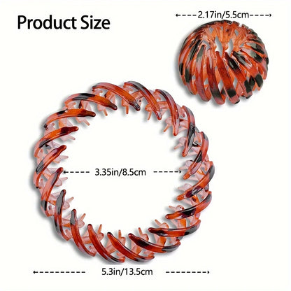 Bird’s Nest Magic Hair Clip – Fashionable Ponytail & Round Bun Hairband, Retro Geometric Elastic Hair Accessory for Women
