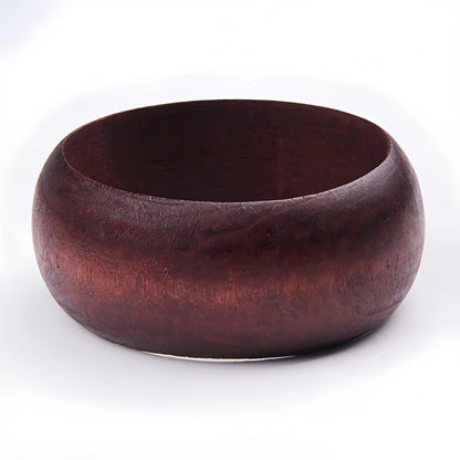 Women’s Elegant Natural Wood Square DIY Bracelet — Coffee Geometric Wooden Bangles Gift for Ladies