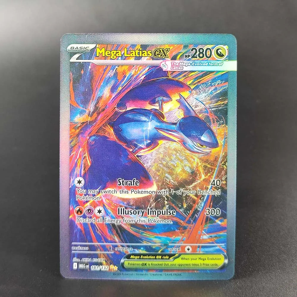 2025 Pokémon English Collection Cards Set – MEGA Dragonite, Charizard, Lucario & Gardevoir EX Anime Trading Cards Gift Toys