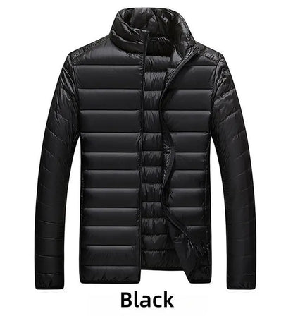 UETEEY Men’s Ultra-Light White Duck Down Jacket – Waterproof Casual Outdoor Padded Coat, Autumn Winter Lightweight