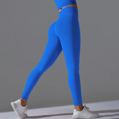 Women's Seamless Yoga Leggings – High Waist Tummy Control, Scrunch Butt Lifting Gym Workout & Outdoor Sports Fitness Pants