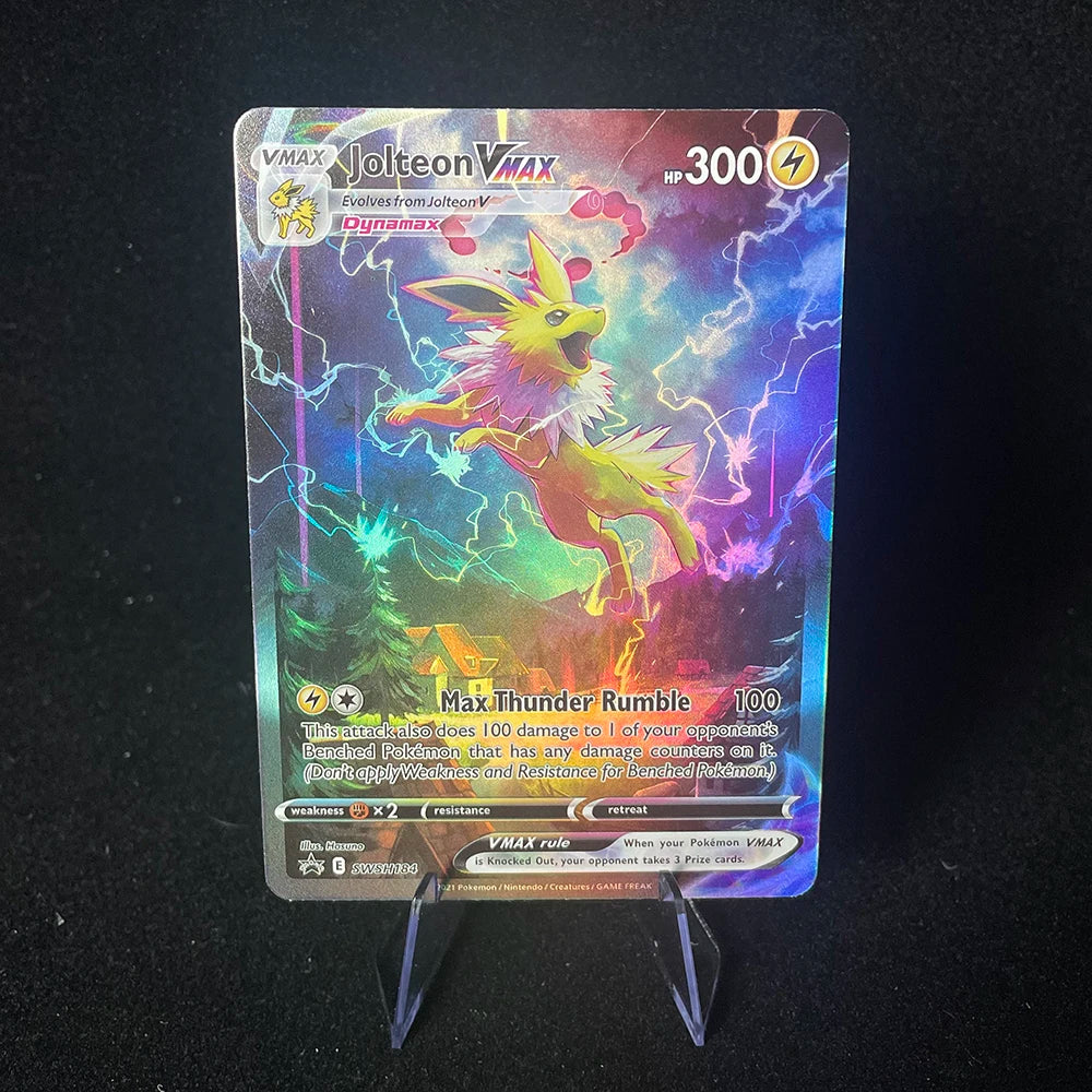 Anime PTCG Trading Cards - Vaporeon Clefairy EX Gengar VMAX Holographic Collectible Cards