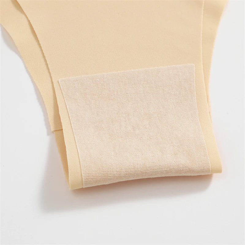 3Pcs Ultra-Thin Seamless Silk Women’s Panties – Sexy Low-Waist Stretch Bikini Briefs, XS-XXL