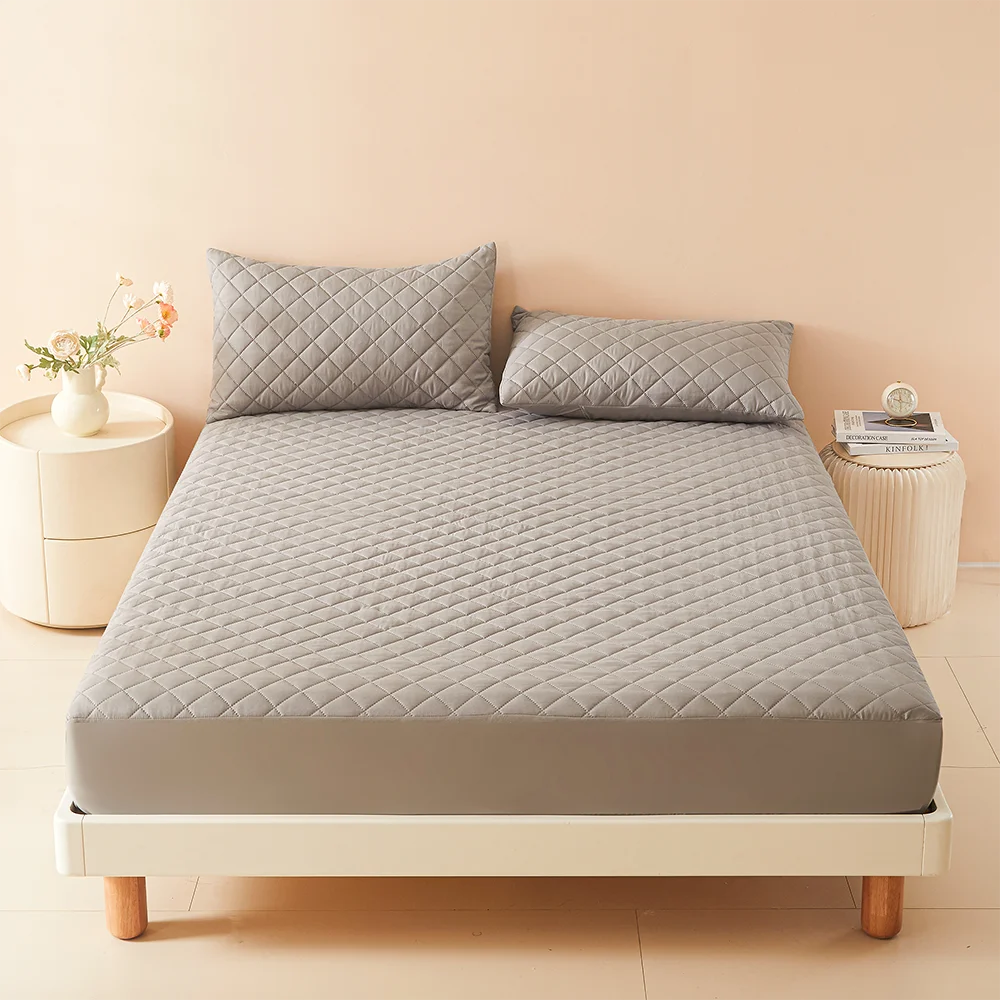 3D Air Fabric Mattress Protector - Waterproof Breathable Fitted Bed Cover with Soft Thick Cushion Layer