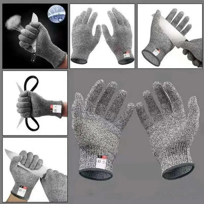 Level 5 HPPE Cut-Resistant Gloves – Protective Knitted Gloves for Kitchen, Gardening, Glass Handling, and Construction