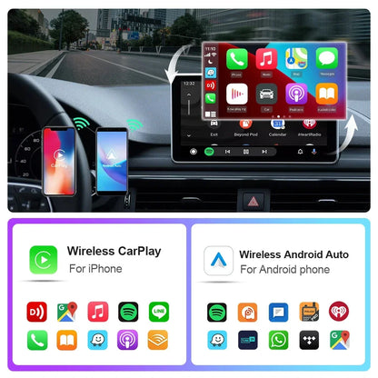 Mini Wireless CarPlay Adapter - Smart Dongle for Android Auto, Plug and Play, Compatible with Audi, Toyota, Mazda, Nissan, Chevrolet, Suzuki, Subaru
