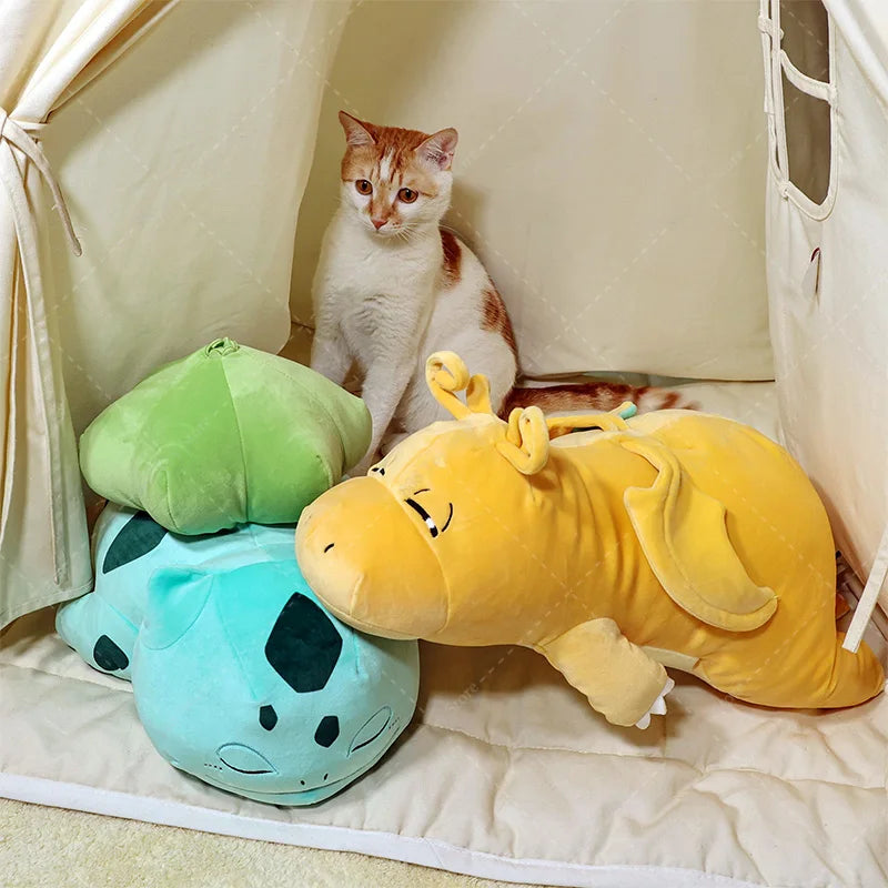 Pokemon Sleep Mega Charizard X Plush Cushion – Anime Cubone, Charmander, Umbreon & Garchomp Stuffed Pillow Toy for Kids Gift