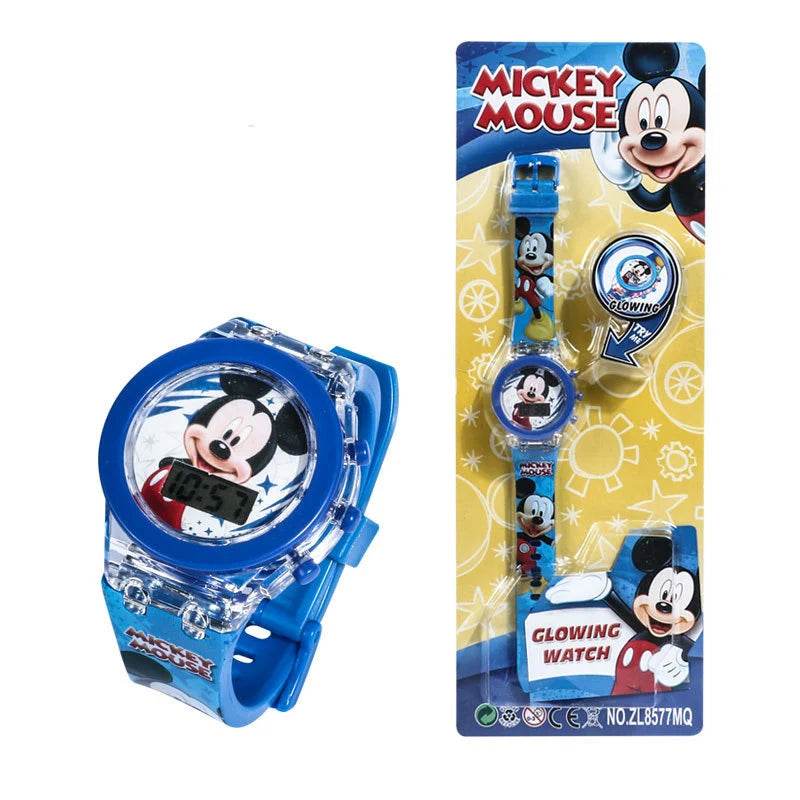 Flash Light Spiderman Kids Watch – Cartoon Hello Kitty & Mickey Design for Boys & Girls, Student Gift with Free Shipping