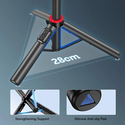 130cm Selfie Stick Tripod – Portable Retractable Smartphone Tripod Stand with Wireless Remote Control