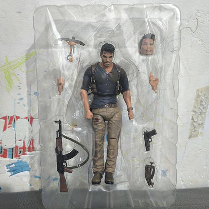 NECA Uncharted 4 Nathan Drake Action Figure – Collectible Toy Model, Creative Gift for Kids
