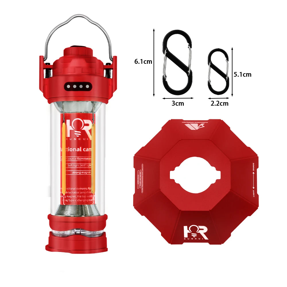 DOTWISE 3000mAh Retro Camping Lantern - Portable Waterproof Outdoor Tent Light & Decorative Atmosphere Lamp