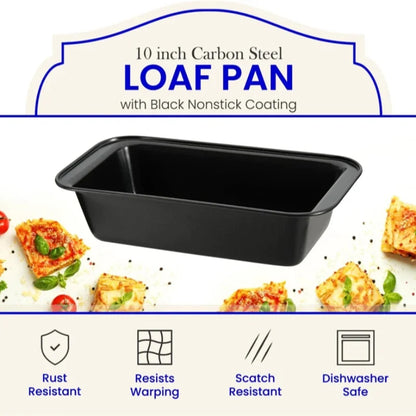 Nonstick Carbon Steel Bread Loaf Pan – Rectangle Bakeware for Toast, Brownies, and Meatloaf