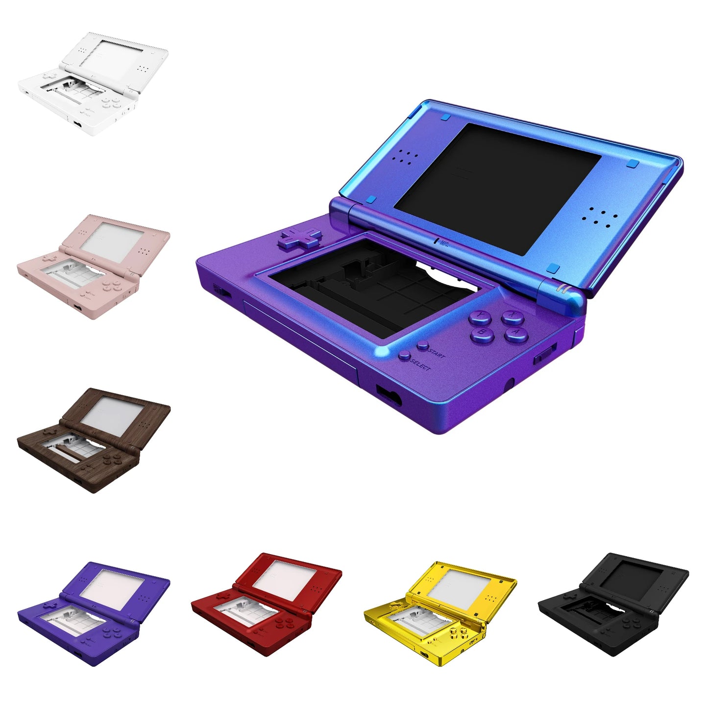 eXtremeRate Replacement Full Housing Shell for Nintendo DS Lite – Case Cover with Buttons & Screen Lens for NDSL