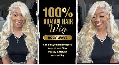 613 Honey Blonde Body Wave HD Lace Front Wig – 13x6 Transparent Lace, 13x4 Glueless Human Hair Wig, 180 Density for Women