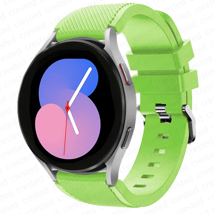 20mm/22mm Silicone Watch Strap for Samsung Galaxy Watches - Replacement Bracelet for Galaxy Watch 4, 5, 5 Pro, 6 Classic, 46mm, Watch 3, Active 2, S3 & S2