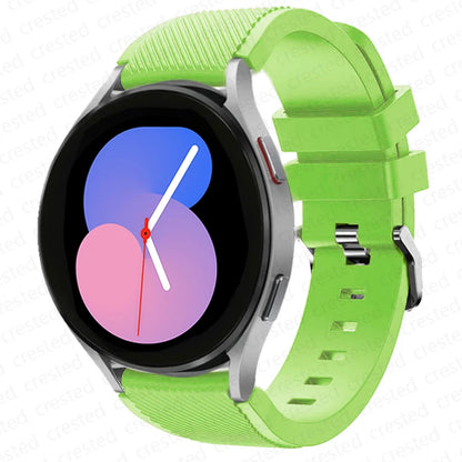 20mm/22mm Silicone Watch Strap for Samsung Galaxy Watches - Replacement Bracelet for Galaxy Watch 4, 5, 5 Pro, 6 Classic, 46mm, Watch 3, Active 2, S3 & S2