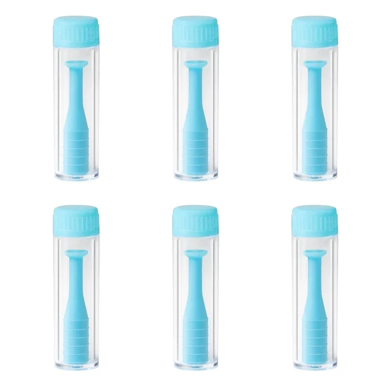 6PCS RGP Contact Lens Remover Set – Suction Cup Plunger Stick & Insertion Tool Kit for Easy Eye Lens Handling & Removal