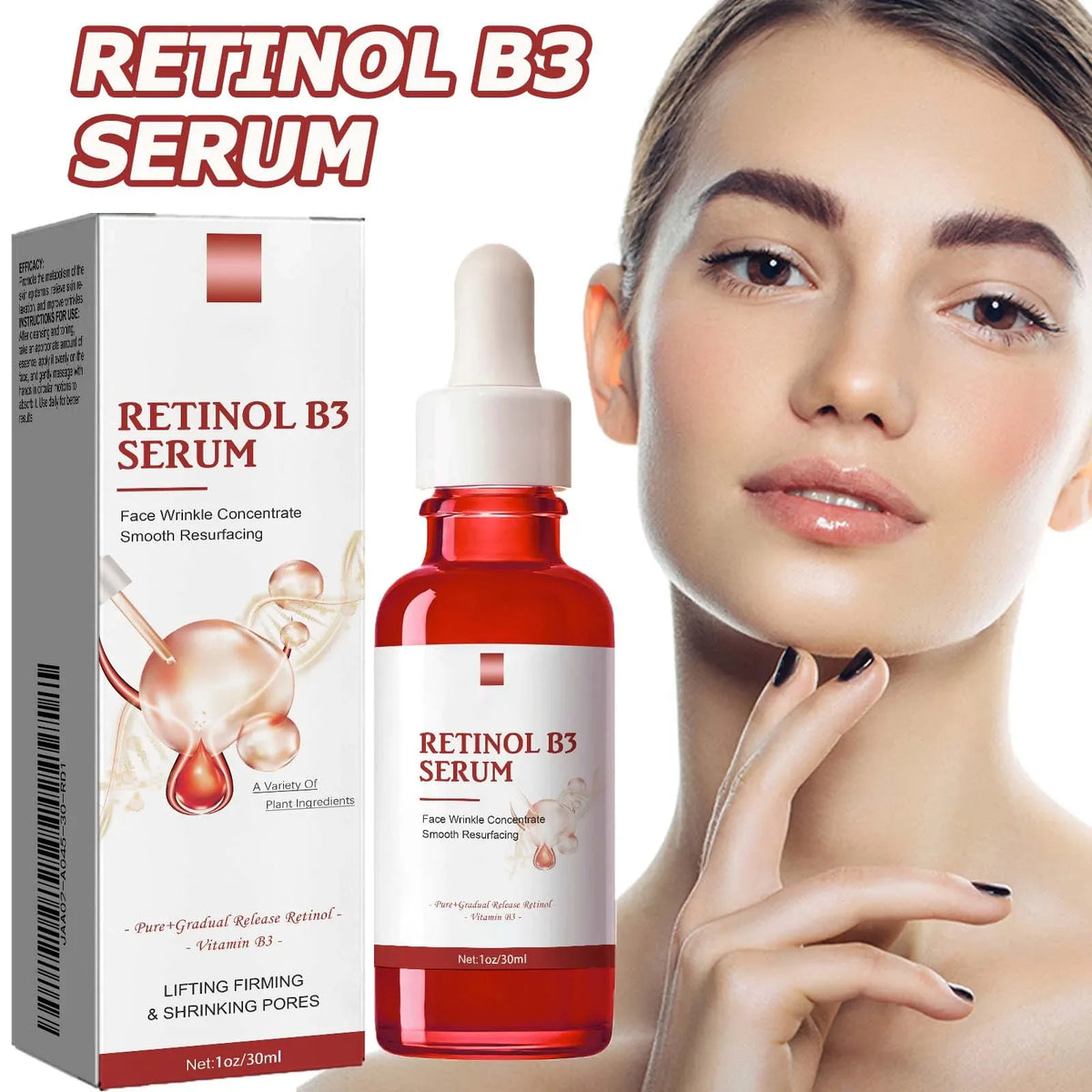 Retinol B3 Anti-Aging Facial Serum – Wrinkle Care, Fine Line Smoothing, Firming & Deep Moisturizing Essence