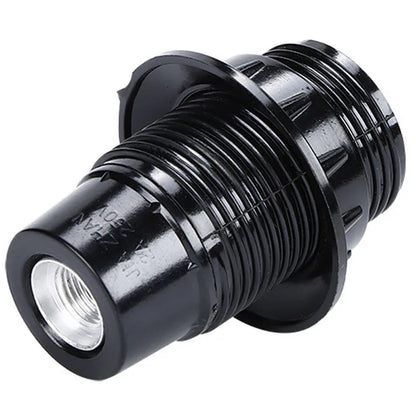 Black E27 Bakelite Lamp Holder - Self-Locking LED Light Bulb Socket with 4A 250V Rating