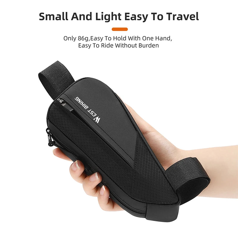 Ultralight Mini Bike Frame Bag – Water-Repellent Top Tube Triangle Pannier for MTB & Road Bikes