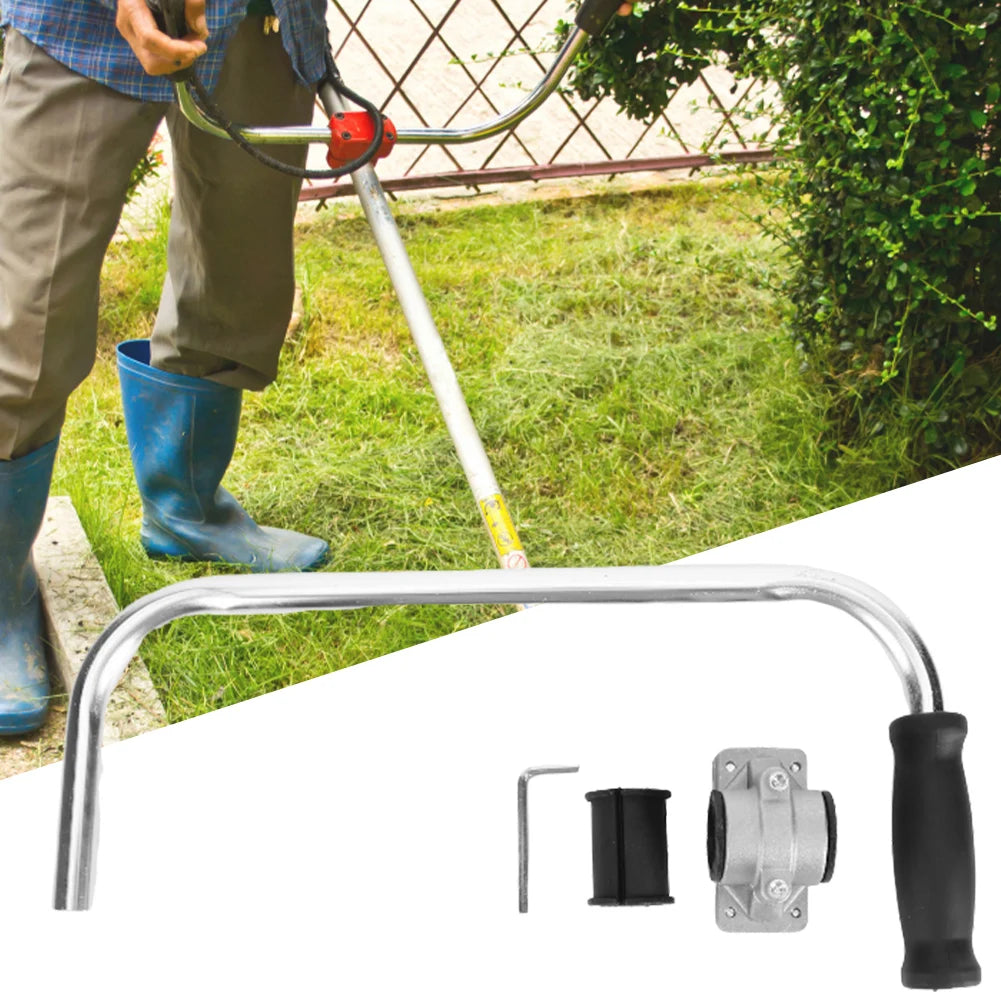 Ergonomic Trimmer Handlebar Auxiliary Handle – Non-Slip Stainless Steel Lawn Mower Grip for Lawn Care, Landscaping & Yard Trimming Tool Accessory