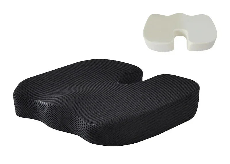 Orthopedic Memory Foam Seat Cushion – U-Shaped Coccyx Support Pad for Office Chair, Car & Home Comfort Massage Cushion