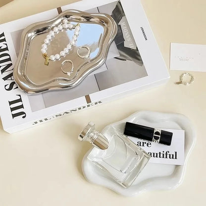 Cloud-Shaped Jewelry Tray - Decorative Organizer for Rings, Earrings, Bracelets & Necklaces Vanity Bedroom Decor