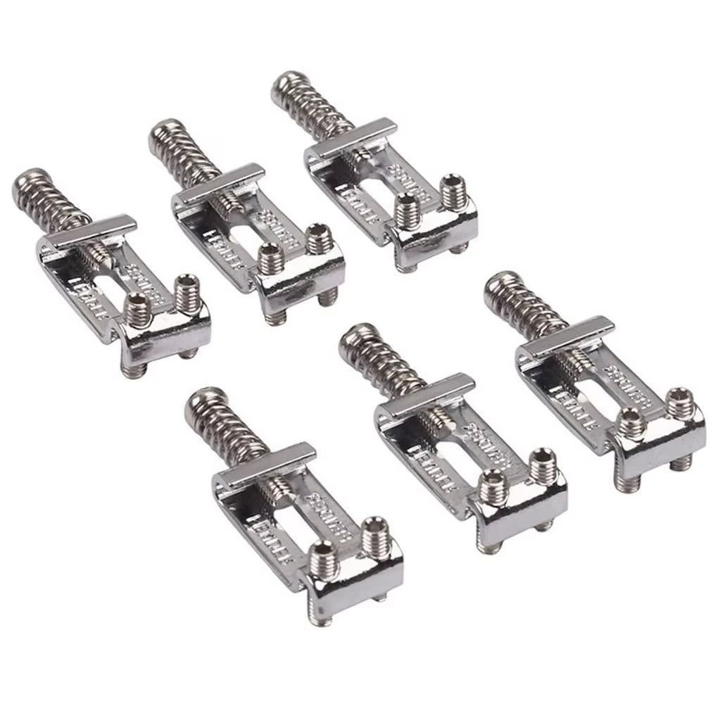 6PCS Roller Tremolo Bridge Saddles with Wrench – Zinc Alloy Upgrade for Fender Strat, Tele & ST Electric Guitars