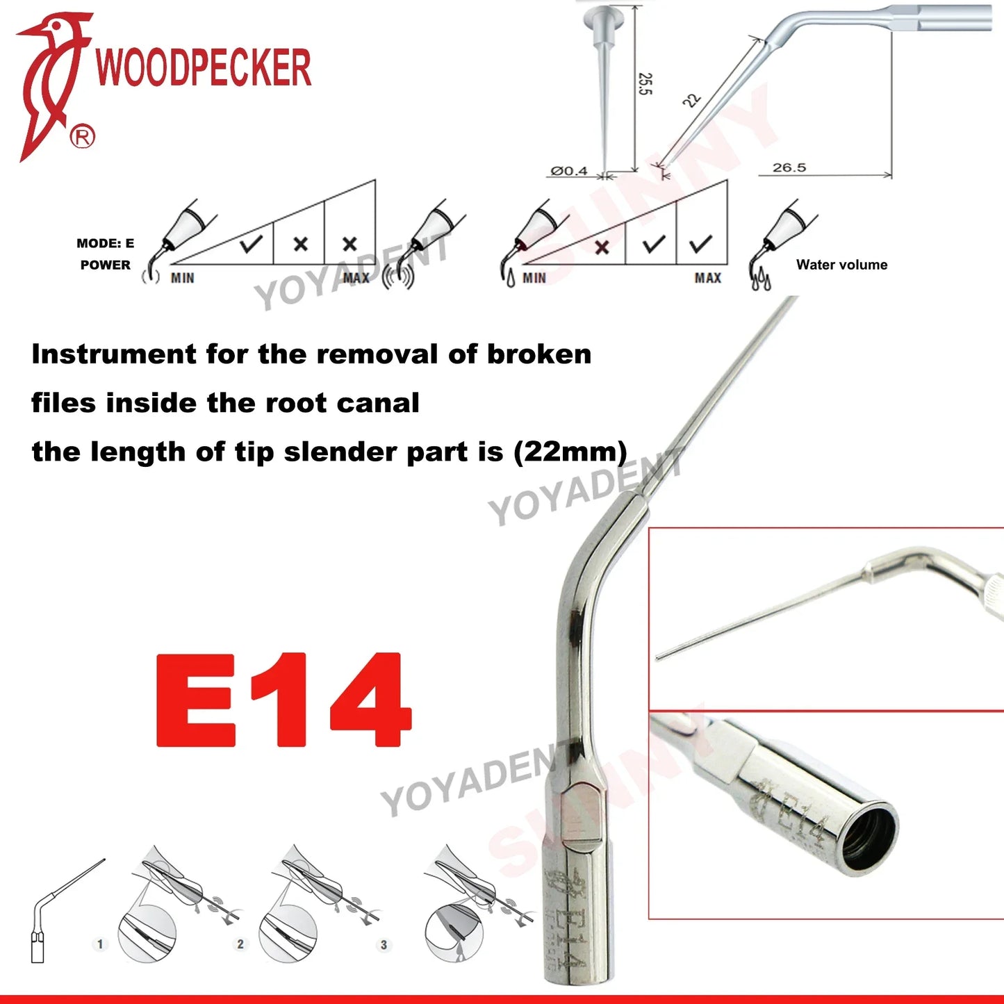 Woodpecker Dental Scaler Tips – Ultrasonic Tooth Cleaning, Endo & Perio Scaling Tips, Fit EMS UDS Scaler Handpiece