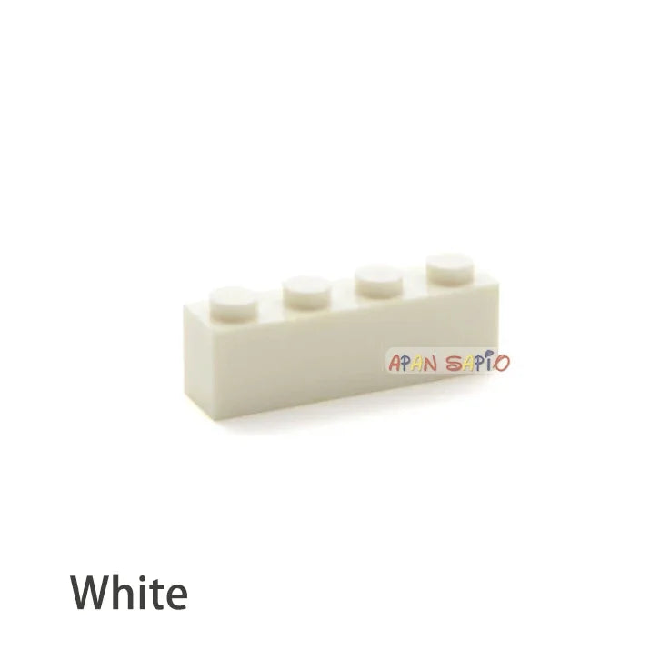 200pcs 1x4 Dot DIY Building Blocks - Educational Creative Brick Set Compatible with 3010 Bricks for Kids
