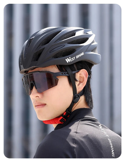 WEST BIKING Ultralight Cycling Helmet - Integrally Molded MTB & Road Bike Racing Helmet for Men & Women, Bicycle Safety Cap