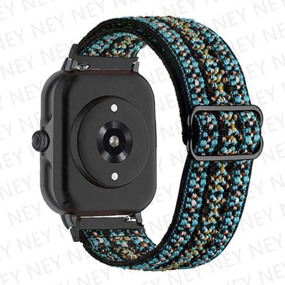Nylon Elastic Watch Band for Amazfit GTS/GTR 4-3-2, Stratos & Bip Series – Bohemian Shiny Adjustable 20mm/22mm Strap
