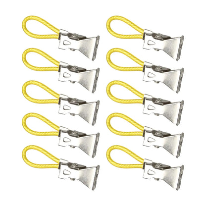 10pcs Metal Towel Clips - Hanging Loop Clip Hangers for Kitchen & Bathroom Organization