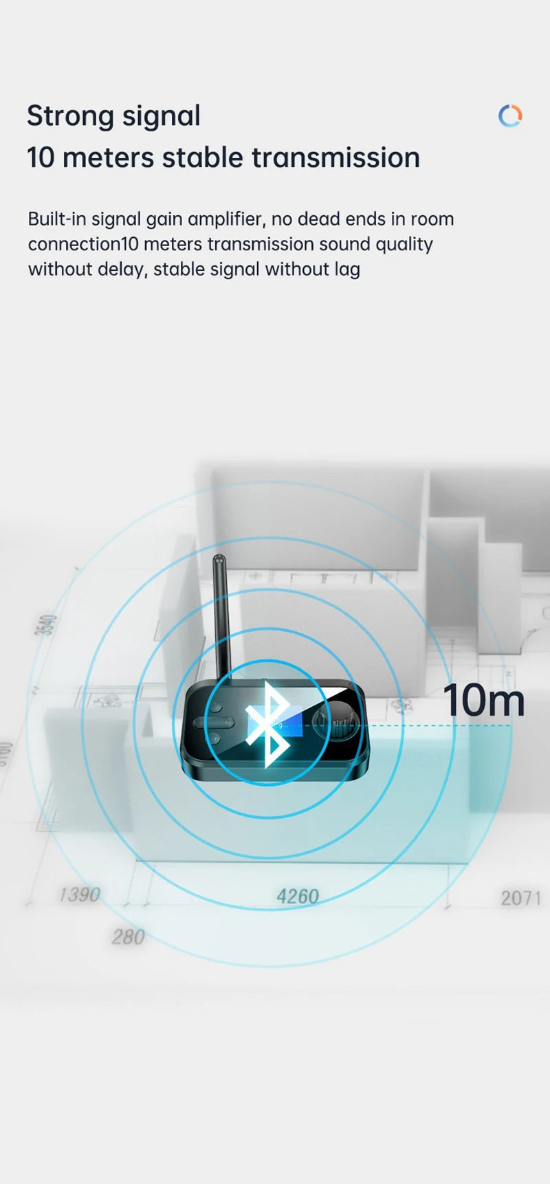 Multi-Function Bluetooth Audio Transmitter & Receiver | 3.5mm AUX, Optical, Coaxial Wireless Adapter DAC Converter for TV & PC