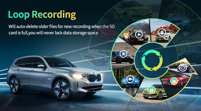 11.3" Imagebon H50 Dash Cam 4K - ADAS, Wireless CarPlay & Android Auto, 3-Channel Recording, Time Lapse & 24H Park Monitor
