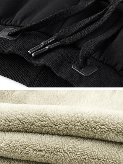 Winter Men’s Fleece Sweatpants — Thick Warm Joggers with Zip Pockets, Cotton Casual Track Pants, Plus Size 6XL-8XL