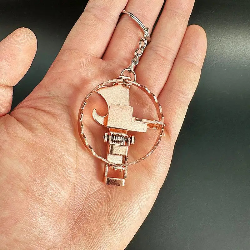 Mini Mouse Trap Keychain - Stainless Steel Clip Key Ring, Novelty Bag Charm, and Creative Gift Accessory