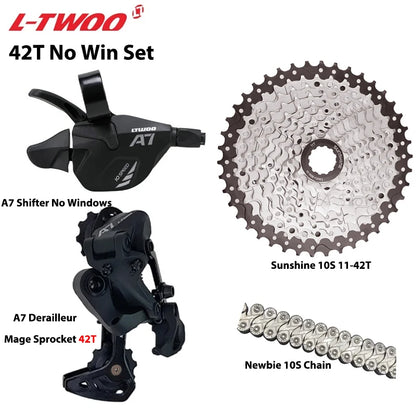 LTWOO A7 1x10S Groupset – 10-Speed Shifter & Derailleur with SUNSHINE Cassette 36T-50T & VXM Chain for MTB