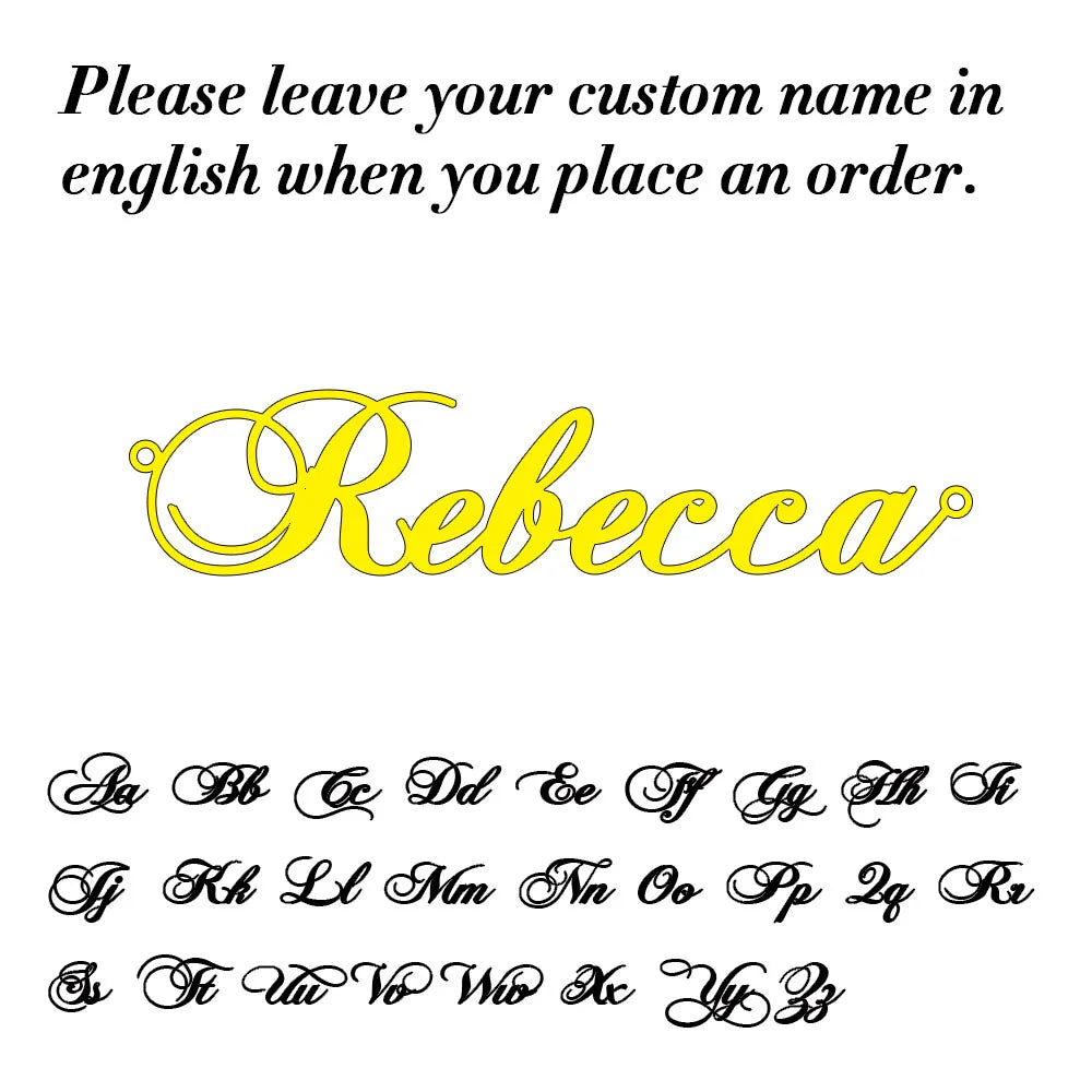 Personalized Gold Name Necklace - Custom Handmade Lip Chain Jewelry Gift for Women, Moms & Birthdays