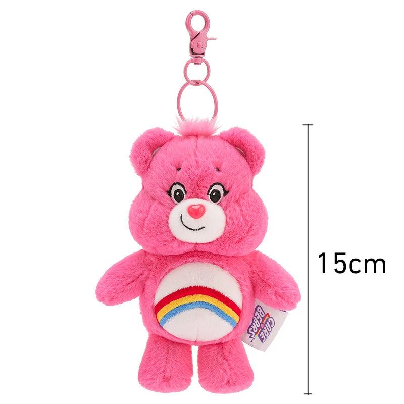 Care Bears Rainbow Plush Keychain - Kawaii Sound Toy Bag Charm & Birthday or Christmas Gift